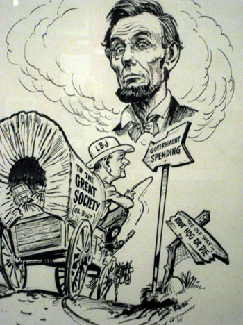 Lloyd Ostendorf, Great Society Lincoln political cartoon