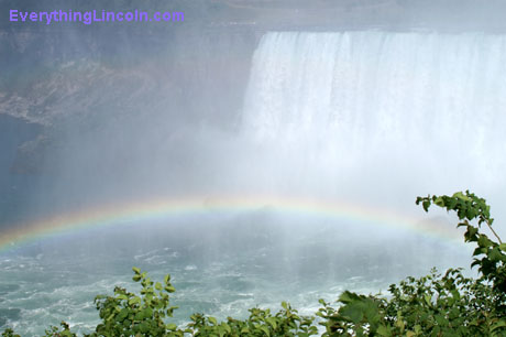 Niagara Falls with rainbow