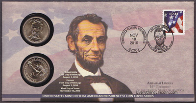 Abraham Lincoln presidential dollar cover