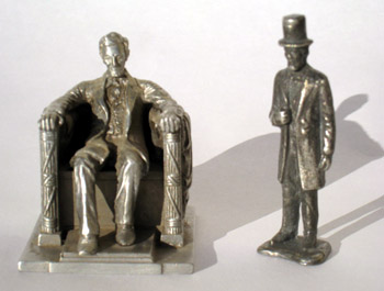 Abraham Lincoln pewter pieces