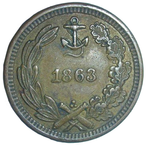 1863 Civil War Navy token