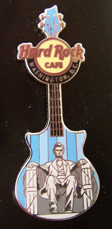 2011 guitar pin Abe Lincoln Hard Rock Cafe