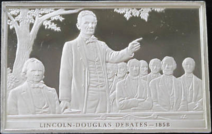 Lincoln-Douglas debates silver bar