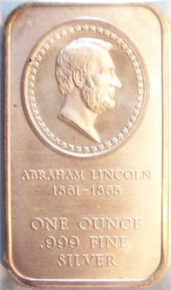 Abraham Lincoln silver bar