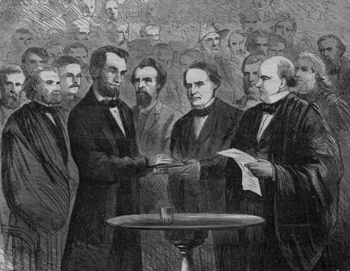 Abraham Lincoln sworn in 1865