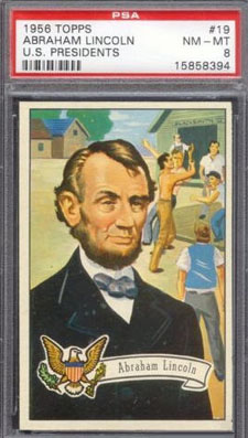 1956 Topps Abraham Lincoln baseball card