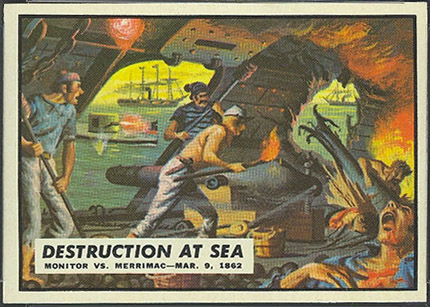 1962 Topps Civil War News Destruction At Sea