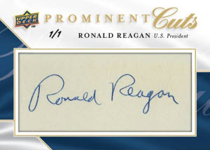 Upper Deck Ronald Reagan auto cut