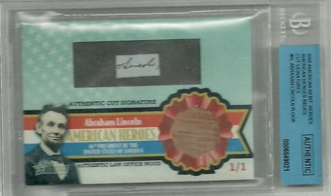 Lincoln baseball card relic