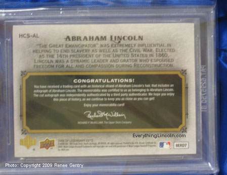 2008 Upper Deck Abraham Lincoln SP Lendary Cuts